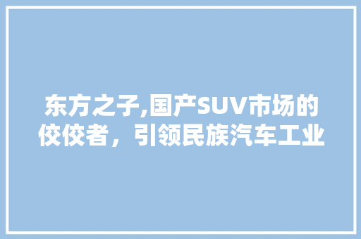 东方之子,国产SUV市场的佼佼者，引领民族汽车工业新篇章