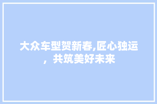 大众车型贺新春,匠心独运，共筑美好未来