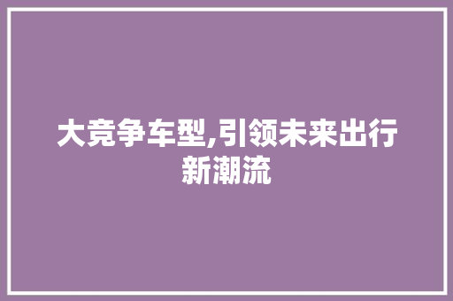 大竞争车型,引领未来出行新潮流 蓄电池配件