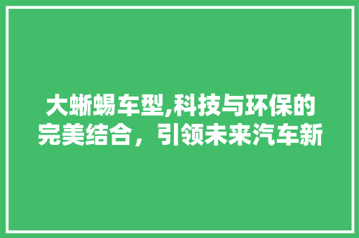 大蜥蜴车型,科技与环保的完美结合，引领未来汽车新潮流