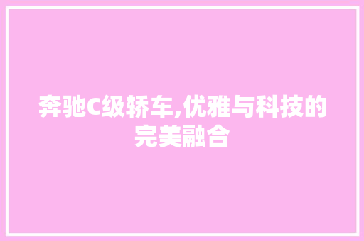 奔驰C级轿车,优雅与科技的完美融合
