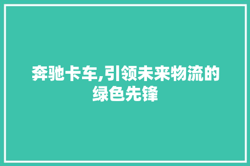 奔驰卡车,引领未来物流的绿色先锋