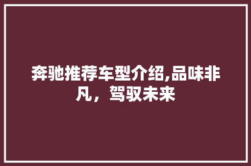 奔驰推荐车型介绍,品味非凡，驾驭未来