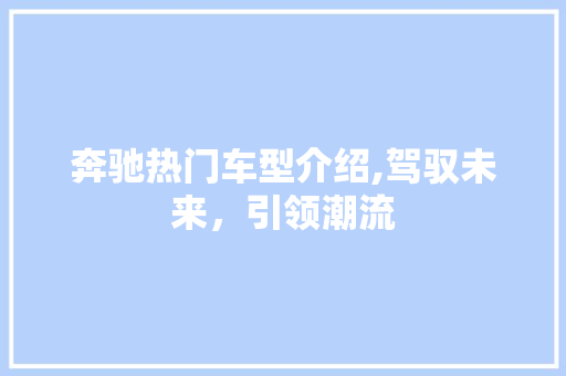 奔驰热门车型介绍,驾驭未来，引领潮流