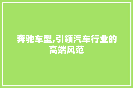 奔驰车型,引领汽车行业的高端风范 车身配件