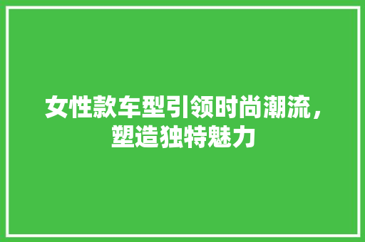 女性款车型引领时尚潮流，塑造独特魅力