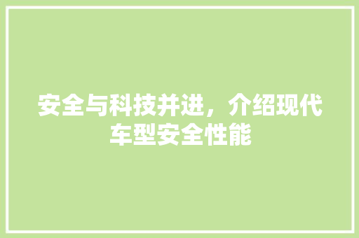 安全与科技并进，介绍现代车型安全性能