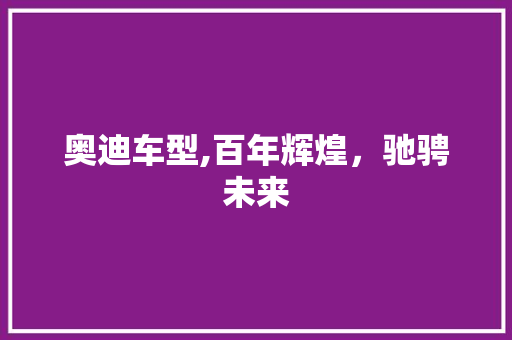 奥迪车型,百年辉煌，驰骋未来