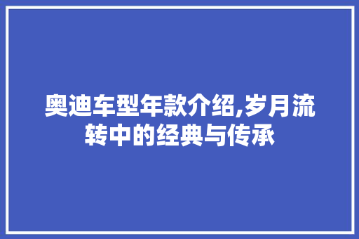 奥迪车型年款介绍,岁月流转中的经典与传承