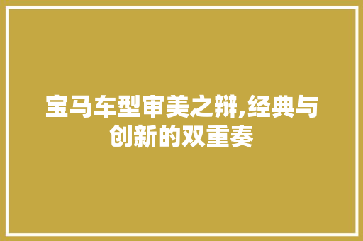 宝马车型审美之辩,经典与创新的双重奏