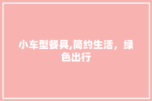 小车型餐具,简约生活，绿色出行