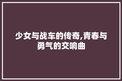 少女与战车的传奇,青春与勇气的交响曲