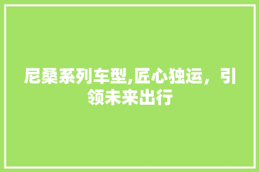 尼桑系列车型,匠心独运，引领未来出行