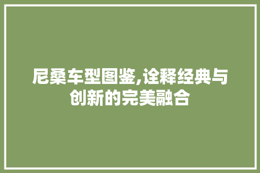 尼桑车型图鉴,诠释经典与创新的完美融合