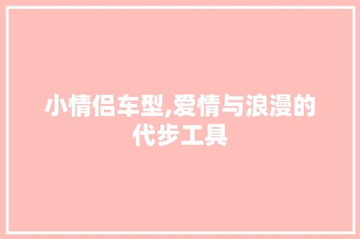 小情侣车型,爱情与浪漫的代步工具 车身配件