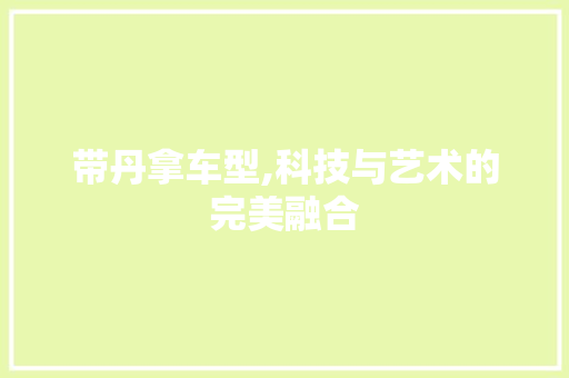 带丹拿车型,科技与艺术的完美融合 变速箱配件