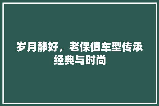 岁月静好，老保值车型传承经典与时尚