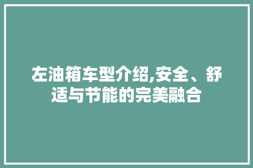 左油箱车型介绍,安全、舒适与节能的完美融合