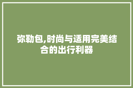 弥勒包,时尚与适用完美结合的出行利器 新款车型