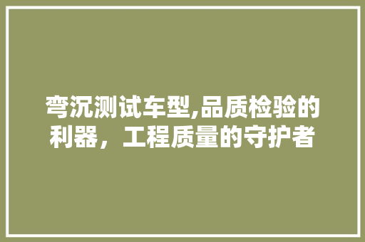 弯沉测试车型,品质检验的利器，工程质量的守护者