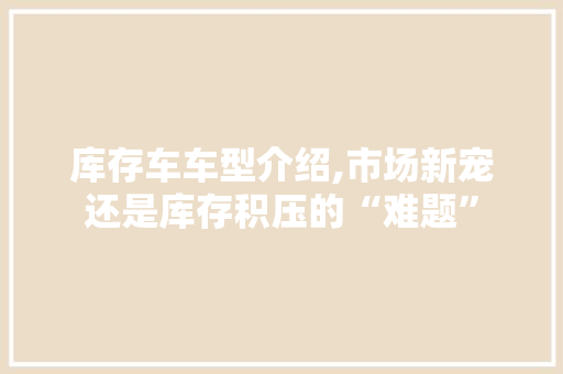 库存车车型介绍,市场新宠还是库存积压的“难题”