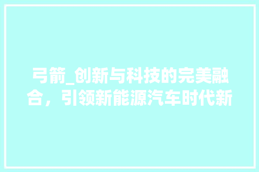 弓箭_创新与科技的完美融合，引领新能源汽车时代新风尚