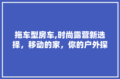 拖车型房车,时尚露营新选择，移动的家，你的户外探险伙伴