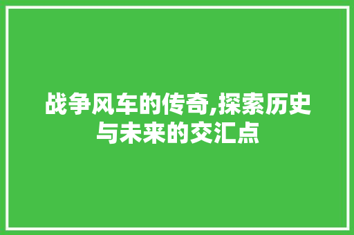 战争风车的传奇,探索历史与未来的交汇点