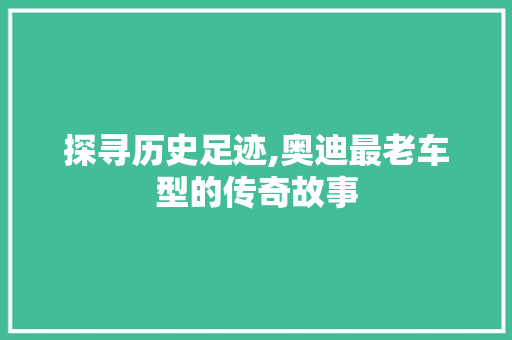 探寻历史足迹,奥迪最老车型的传奇故事