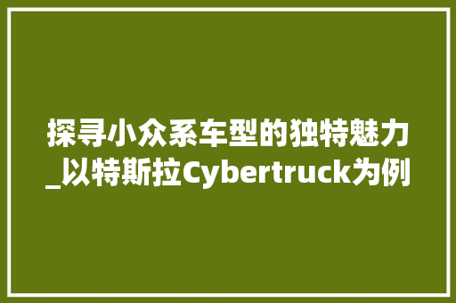探寻小众系车型的独特魅力_以特斯拉Cybertruck为例