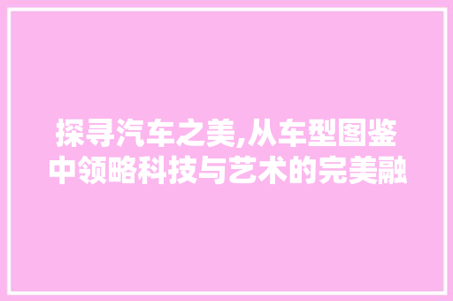 探寻汽车之美,从车型图鉴中领略科技与艺术的完美融合