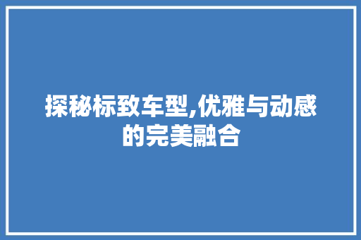 探秘标致车型,优雅与动感的完美融合