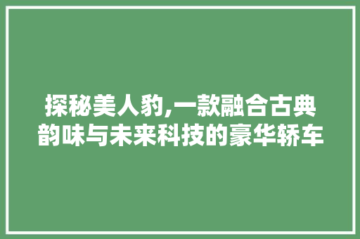 探秘美人豹,一款融合古典韵味与未来科技的豪华轿车