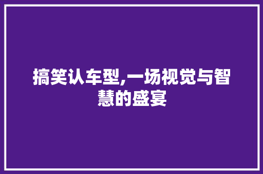 搞笑认车型,一场视觉与智慧的盛宴