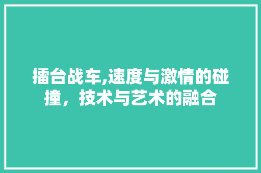 擂台战车,速度与激情的碰撞，技术与艺术的融合