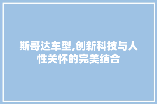 斯哥达车型,创新科技与人性关怀的完美结合