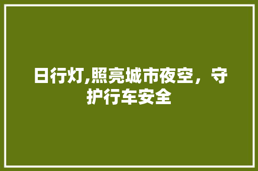 日行灯,照亮城市夜空，守护行车安全