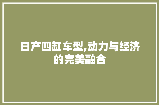 日产四缸车型,动力与经济的完美融合 发动机配件