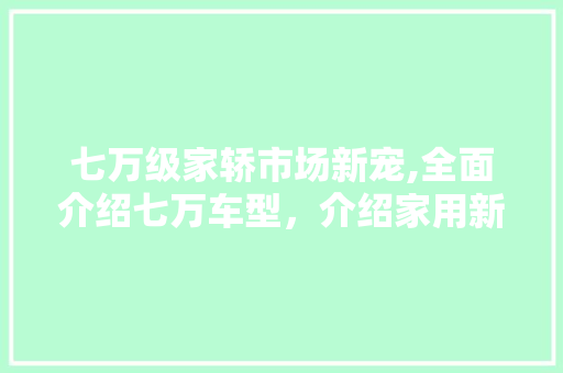 七万级家轿市场新宠,全面介绍七万车型，介绍家用新选择