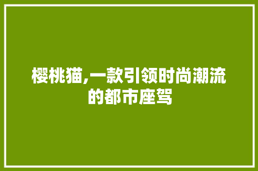樱桃猫,一款引领时尚潮流的都市座驾