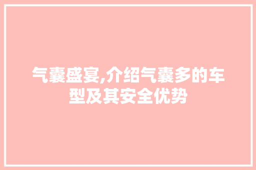 气囊盛宴,介绍气囊多的车型及其安全优势