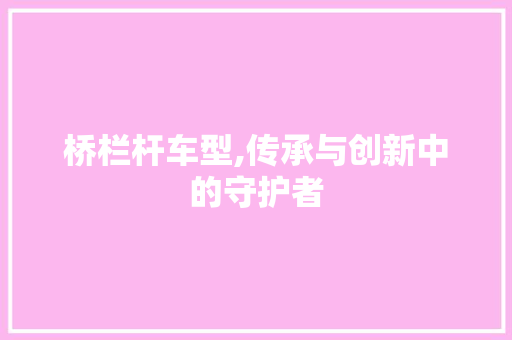 桥栏杆车型,传承与创新中的守护者