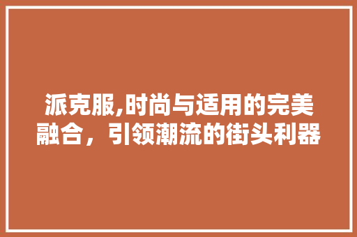 派克服,时尚与适用的完美融合，引领潮流的街头利器