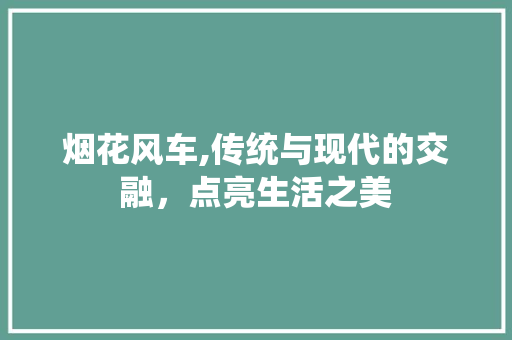 烟花风车,传统与现代的交融，点亮生活之美 蓄电池配件