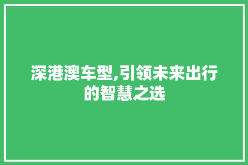 深港澳车型,引领未来出行的智慧之选 发动机配件