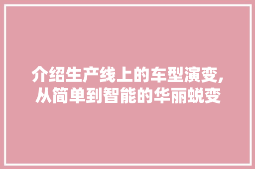 介绍生产线上的车型演变,从简单到智能的华丽蜕变