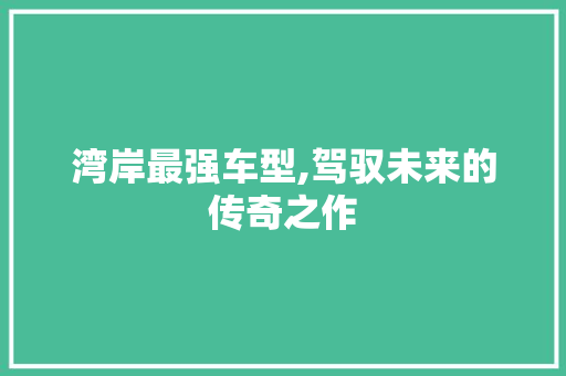 湾岸最强车型,驾驭未来的传奇之作