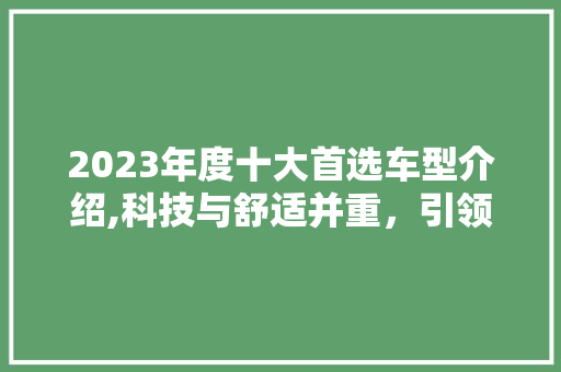 2023年度十大首选车型介绍,科技与舒适并重，引领未来出行新风尚