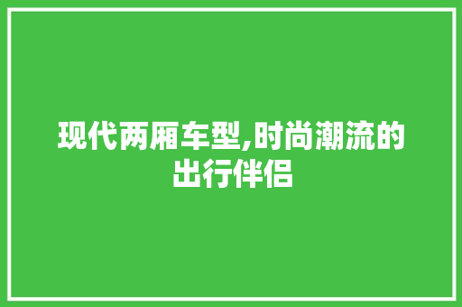 现代两厢车型,时尚潮流的出行伴侣