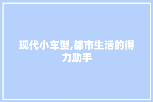 现代小车型,都市生活的得力助手